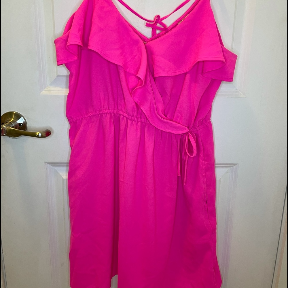 Hot Pink Dress with Pockets